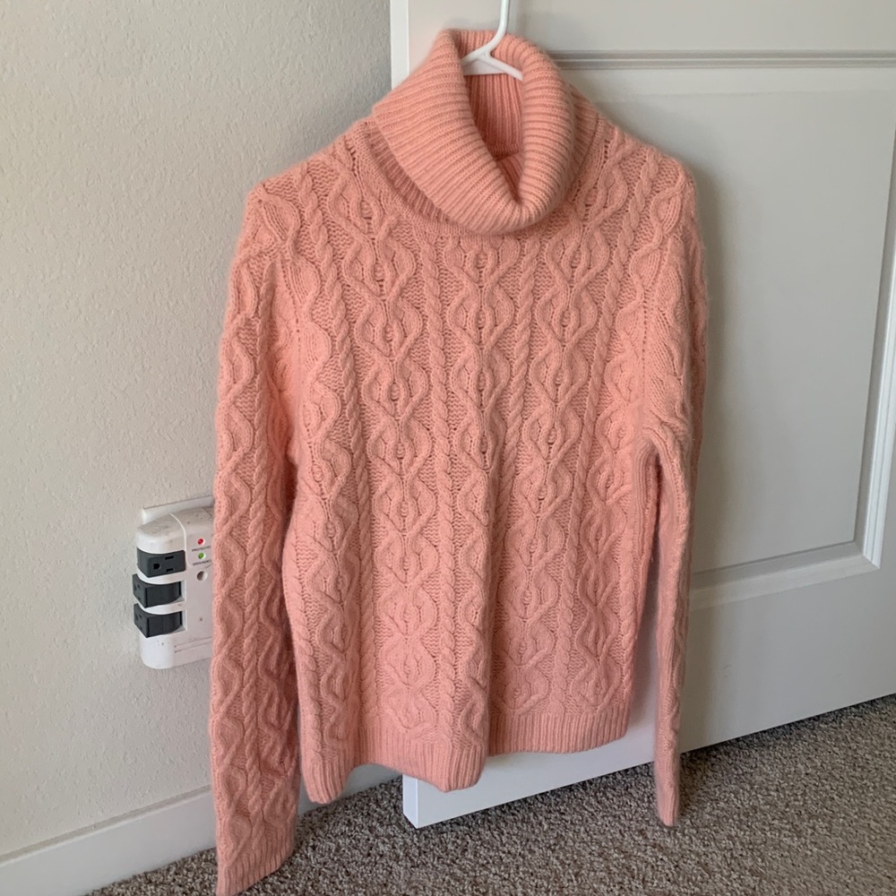 Salmon Peach Super Soft lamb wool sweater XL - Picture 4 of 10